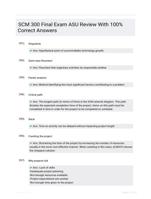 SCM 300 Final Exam ASU Review With 100% Correct Answers