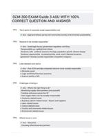 SCM 300 EXAM Guide 3 ASU WITH 100% CORRECT QUESTION AND ANSWER