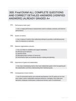 300: Final EXAM ALL COMPLETE  QUESTIONS AND CORRECT  DETAILED ANSWERS (VERIFIED  ANSWERS) |ALREADY GRADED A+