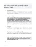 SCM 300 Exam 2 ASU -with 100% verified solutions-2024