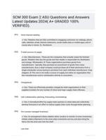 SCM 300 Exam 2 ASU Questions and Answers Latest Updates 2024( A+ GRADED 100% VERIFIED).