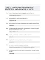 VADETS FINAL EXAM QUESTIONS TEST (QUESTIONS AND  ANSWERS) UPDATED