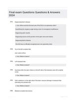 Final exam Questions  Questions & Answers 2024