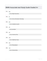 BMW Associate test Study Guide Graded A+