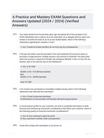 6 Practice and Mastery EXAM Questions and Answers Updated (2024 / 2024) (Verified Answers)