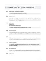 CER EXAM 2024 SOLVED 100% CORRECT