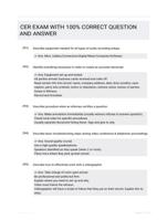 CER EXAM WITH 100% CORRECT QUESTION AND ANSWER
