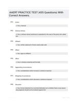 AAERT PRACTICE TEST |435 Questions| With Correct Answers.