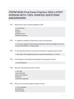 POPM*4040 Final Exam Practice 2024 LATEST VERSION WITH 100% VERIFIED QUESTIONS ANDANSWERS
