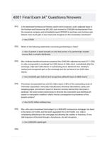 4001 Final Exam - Questions/Answers