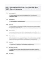 4001 comprehensive final Exam Review With 100% Correct Answers
