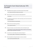 NJ Prometric Exam Study Guide prep  100% Accurate!!