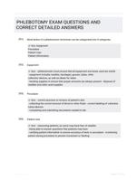 PHLEBOTOMY EXAM QUESTIONS AND CORRECT  DETAILED ANSWERS