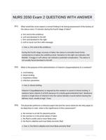 NURS 2050 Exam 2  QUESTIONS WITH ANSWER