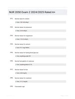 NUR 2050 Exam 2 2024/2025 Rated A+
