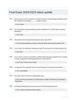 Final Exam 2024/2025 latest update