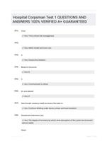 Hospital Corpsman Test 1 QUESTIONS AND ANSWERS 100% VERIFIED A+ GUARANTEED