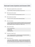 final exam review Questions and Answers 2024