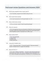 final exam review Questions and Answers 2024