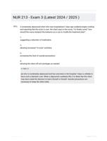 NUR 213 - Exam 3 (Latest 2024 / 2025 )