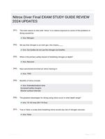 Nitrox Diver Final EXAM STUDY GUIDE REVIEW 2024 UPDATES