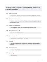 NU 650 Final Exam SG Review Exam with 100% Correct Answers..