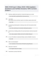 NSG 3100 Exam 3 (New 2024/ 2024 Update) | Questions  and Verified Answers| 100% Correct| Grade A