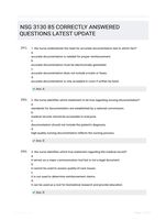 NSG 3130  85 CORRECTLY ANSWERED QUESTIONS LATEST UPDATE