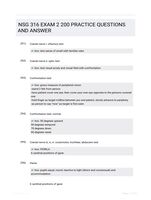 NSG 316 EXAM 2 200 PRACTICE QUESTIONS AND ANSWER