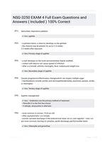 NSG-3250 EXAM 4 Full Exam Questions and Answers ( Included ) 100% Correct