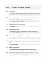 - NBSTSA Exam Thorough Review