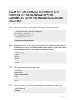 EXAM ACTUAL EXAM 50 QUESTIONS AND CORRECT DETAILED ANSWERS WITH RATIONALES (VERIFIED ANSWERS) |ALREADY GRADED A+