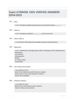 Exam 4 PNR206 100% VERIFIED ANSWERS  2024/2025