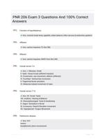 PNR 206 Exam 3 Questions And  100% Correct Answers