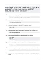 PNR EXAM 3 /ACTUAL EXAM QUESTIONS WITH CORRECT DETAILED ANSWERS |LATEST UPDATE 2024/2025 GRADED A+