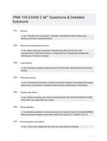 PNR 105 EXAM 2 - Questions & Detailed Solutions