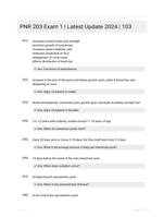 PNR 203 Exam 1 | Latest Update 2024 | 103
