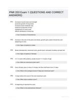 PNR 203 Exam 1 (QUESTIONS AND CORRECT  ANSWERS)