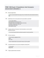 PNR 108 Exam 3 Questions And Answers 2024/2025 GRADED A