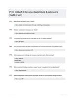 PNR EXAM 3 Review Questions & Answers (RATED A+)