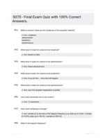 5070 - Final Exam Quiz with 100% Correct Answers.