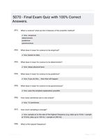 5070 - Final Exam Quiz with 100% Correct Answers.