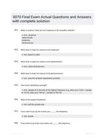 5070 Final Exam Actual Questions and Answers with complete solution