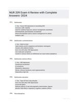 NUR 209 Exam 4 Review with Complete Answers- 2024