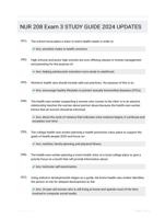 NUR 208 Exam 3 STUDY GUIDE 2024 UPDATES
