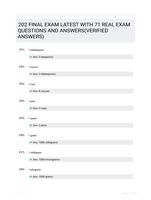 202 FINAL EXAM LATEST   WITH 71 REAL EXAM QUESTIONS  AND ANSWERS(VERIFIED ANSWERS)