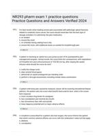 NR293 pharm exam 1 practice questions Practice Questions and Answers Verified  2024