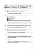 NR293 Final Exam 3 EXAMS  QUESTIONS AND ANSWERS 100% VERIFED ANSWERS A+
