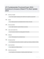 ATI Fundamentals Proctored Exam 2024 - Questions & Answers (Rated 97%) Best Update 2024