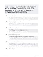 NSG 533 Exam 2 LATEST 2024 ACTUAL EXAM ALL QUESTIONS AND CORRECT DETAILED ANSWERS WITH RATIONALES (VERIFIED ANSWERS) |ALREADY GRADED A+